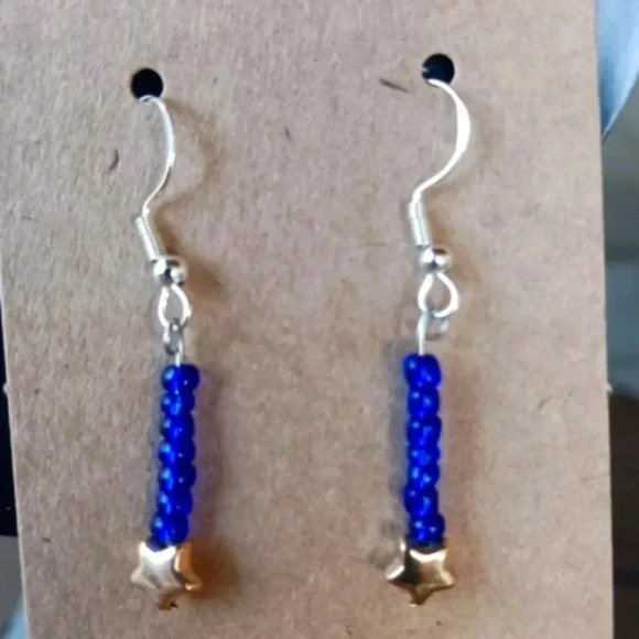 Jewelry - NWT..saltlife nautical stars beaded earrings.. .925 silver